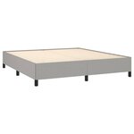 vidaXL Sommier à lattes de lit avec matelas Gris clair 160x200cm Tissu