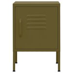 vidaXL Tables de chevet 2 Pièces Vert olive 35x35x51 cm Acier