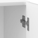 vidaXL Cabinet de chevet 2 Pièces Blanc brillant 43 x 34 5 x 50 cm