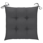 vidaXL Chaises de jardin avec coussins lot de 4 Bois d'acacia massif
