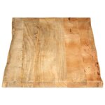 vidaXL Dessus de table 140x60x2 5 cm bord vivant bois massif manguier