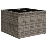 vidaXL Salon de jardin avec coussins 7 Pièces gris résine tressée