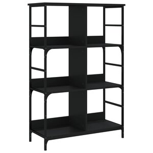 vidaXL Bibliothèque noir 78 5x33x117 5 cm bois d'ingénierie