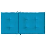 vidaXL Coussins de chaise de jardin à dossier bas lot de 4 bleu