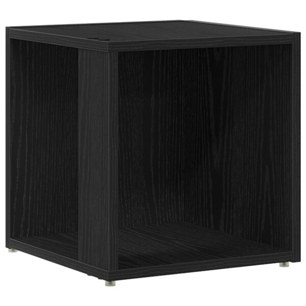 Table d'appoint vidaXL Noir Chêne 33x33x34 5 cm Bois reconstitué