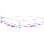 vidaXL Coussin de canapé d'extérieur Crème 60 x 60 x 8 cm Polyester