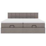 VidaXL Cadre de lit ottoman avec matelas taupe 200x200cm tissu