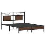 vidaXL Cadre de lit sans matelas chêne marron 137x190 cm