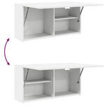 vidaXL Armoire murale de bain blanc 80x25x40 cm bois d'ingénierie