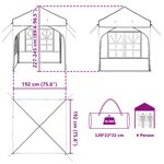 vidaXL Tente de fête pop-up 192 x 192 x 245 cm Noir