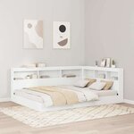 vidaXL Tête de lit de rangement Blanc 135 cm Bois d'ingénierie