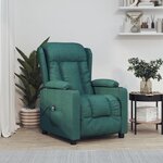 vidaXL Fauteuil inclinable électrique Vert foncé Tissu
