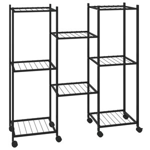 vidaXL Jardinière avec roues 83x25x83 5 cm Noir Fer