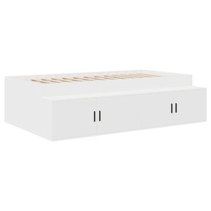 vidaXL Cadre de Lit de Rangement Blanc 100x200 cm