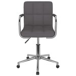 Chaise fauteuil siège pivotante de bureau informatique étude tissu taupe 02_0024182
