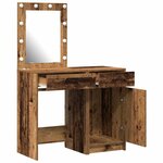 vidaXL Table de Toilette avec tiroir 2 Pièces Marron 50 x 41 x 135 cm