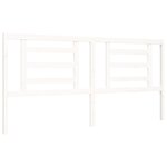 vidaXL Cadre de lit sans matelas blanc bois massif de pin