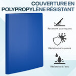 ACROPAQ Classeur A4 Bleu Haute Capacité - 40 Pochettes  Polypropylène Durable  Design Extensible  Insertion A5