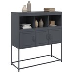 vidaXL Buffet anthracite 100 5x39x107 cm acier