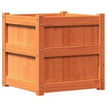 vidaXL Jardinière cire marron 50x50x50 cm bois de pin massif