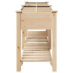 vidaXL Cache-pot de jardin avec étagère Beige 203.5 x 53 x 76.5 cm