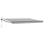 vidaXL Auvent rétractable électrique Anthracite et blanc 5 x 3 m