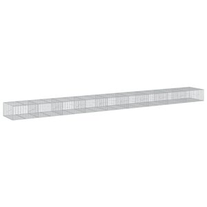 vidaXL Panier gabion avec couvercle 900x100x50 cm fer galvanisé
