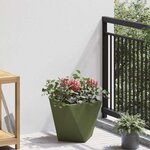vidaXL Jardinière Vert olive 30 x 30 x 30 cm Acier