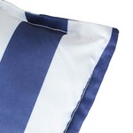vidaXL Coussin d'extérieur 6 Pièces Bleu et Blanc 120 x 50 x 7 cm Tissu