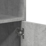 vidaXL Armoire à roulettes gris béton 55x40x91 cm bois d'ingénierie