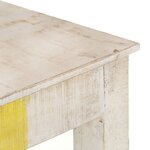 vidaXL Table console Blanc 115x35x77 cm Bois de manguier brut