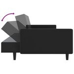 vidaXL Ensemble de canapés 2 Pièces noir similicuir