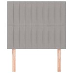 vidaXL Tête de lit Gris clair 80x5x118/128 cm Tissu