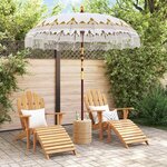 vidaXL Parasol balinais Crème 215 x 215 x 260 cm
