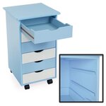 Caisson de bureau meuble en bois enfant 66 cm bleu et blanc 08_0000393