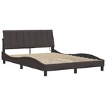 vidaXL Cadre de lit sans matelas marron foncé 120x200 cm tissu