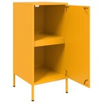 vidaXL Buffets 2 Pièces jaune moutarde 36x39x79 cm acier laminé à froid