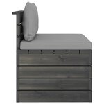 vidaXL Salon palette de jardin 2 Pièces avec coussins Bois de pin massif