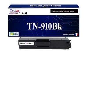 T3AZUR -Toner compatible avec Brother TN910 (TN-910BK) pour Brother HL-L9310CDW HL-L9310CDWT HL-L9310CDWTT MFC-L9570CDWT - Noir