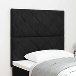 vidaXL Tête de Lit LED avec des lumières à LED Noir 100 cm Velours