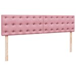 vidaXL Cadre de lit ottoman avec matelas rose 200x200 cm velours