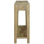 vidaXL Table console avec tiroir Gris naturel 110 x 30 x 80 cm