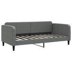 vidaXL Lit de repos sans matelas gris foncé 90x190 cm tissu