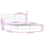 vidaXL Cadre de lit sans matelas avec tête de lit 140x200 cm
