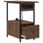 vidaXL Cabinet de chevet avec tiroir Chêne marron 60 x 30 x 61 cm