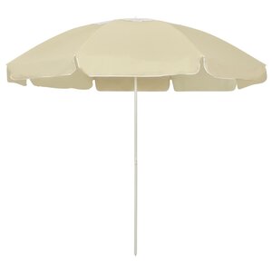 vidaXL Parasol de plage Jaune sable 240 cm