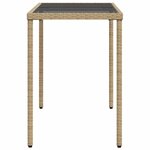 vidaXL Ensemble à manger de jardin coussins 5 Pièces mélange beige rotin