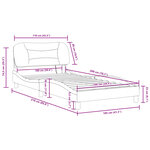 vidaXL Cadre de lit avec LED sans matelas bleu 100x200 cm tissu