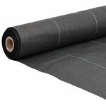 vidaXL Membrane anti-mauvaises herbes noir 4x25 m PP