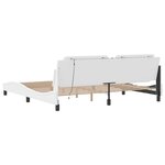 vidaXL Cadre de lit avec LED sans matelas Zadar blanc 200x200 cm